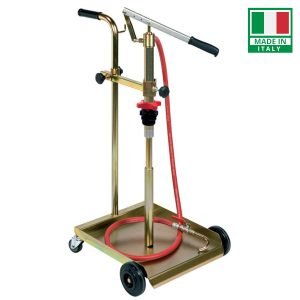 distribuidor manual para aceite con carro cuatro ruedas