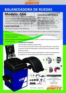 balanceadora de ruedas unite g66 pdf