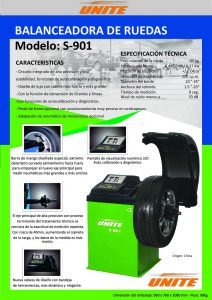 balanceadora de ruedas unite s 901 pdf