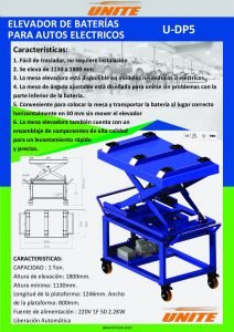 Ficha UNITE PL U DP5 ELEVADOR BATERIA AUTO ELECTRICO pdf