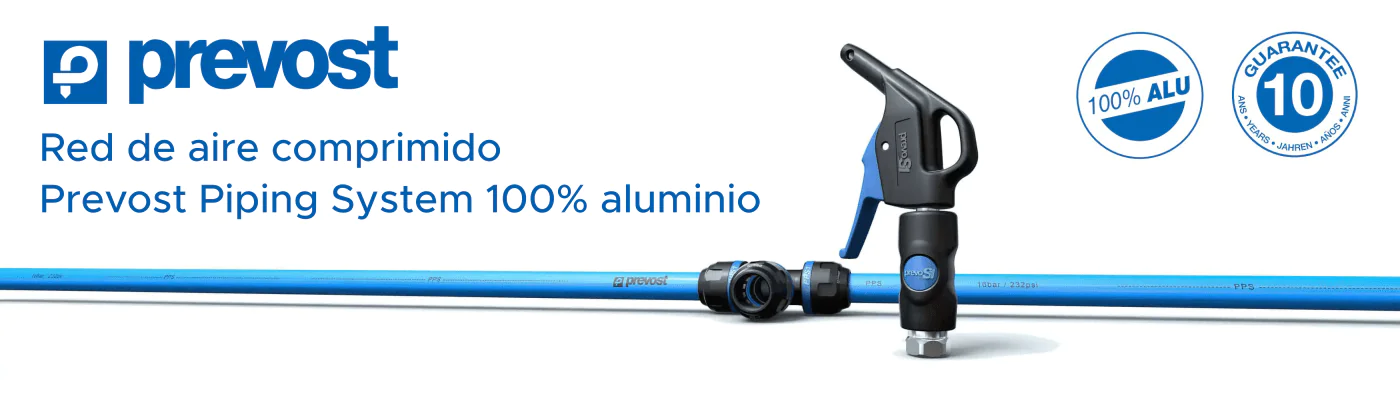 red de aire compirmido prevost piping system