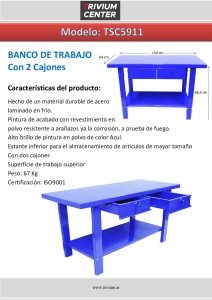 Ficha MesaTrabajo Taller TSC5911 2 Cajones pdf