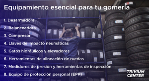 lista equipamiento para una gomeria