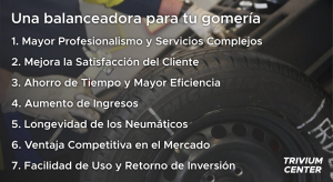 ventajas de inlcuir una balanceadora en tu gomeria