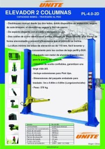 Elevador 2 Columnas Unite PL 4.0 2D pdf